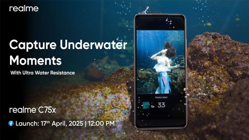 realme set to launch most accessible IP69-rated waterproof C75x smartphone