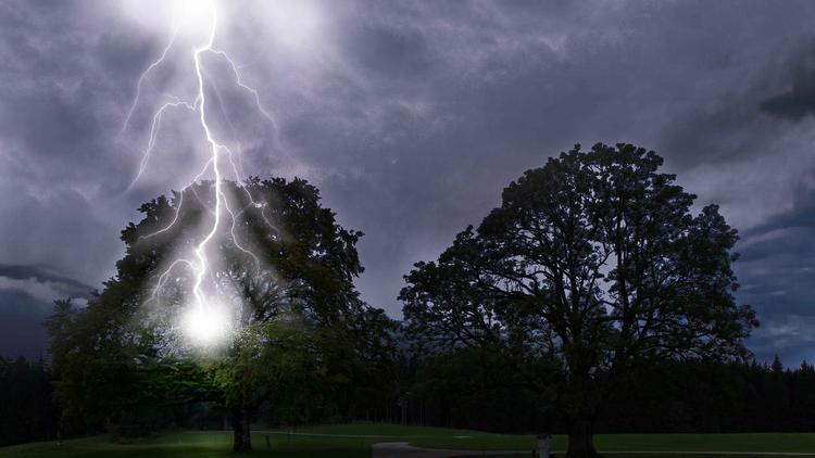 lightning strikes
